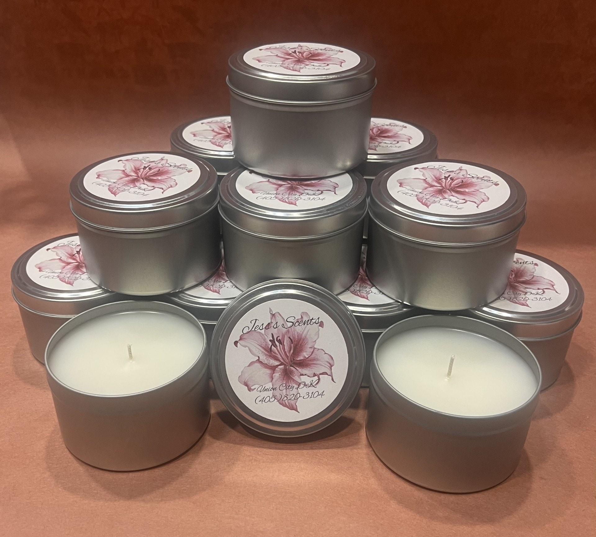 Candles being hand-poured in a cottage workshop